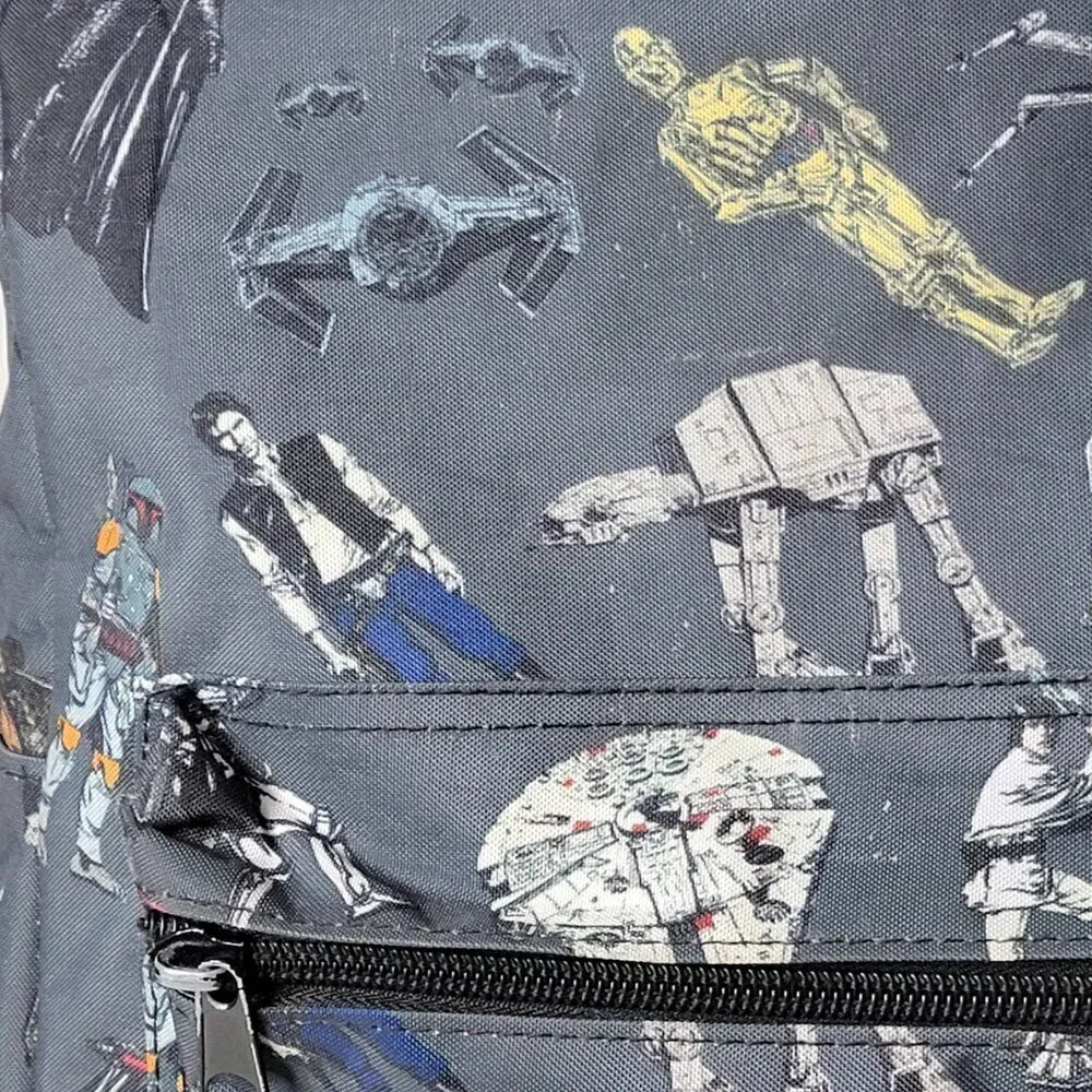 Star Wars 17'' Backpack All-Over Print Bag Comic Characters - RARE